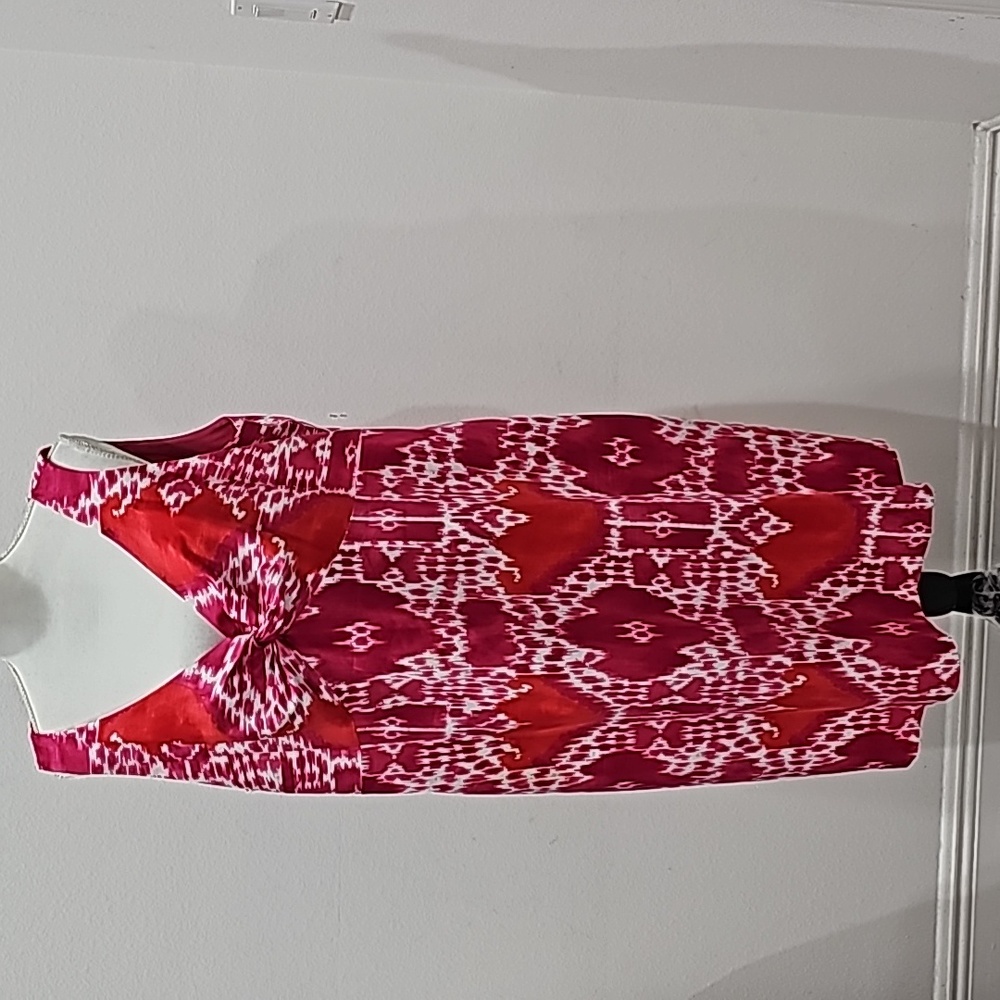 Jones New York Signature Collection Dress Pink white abstract print Size 18W